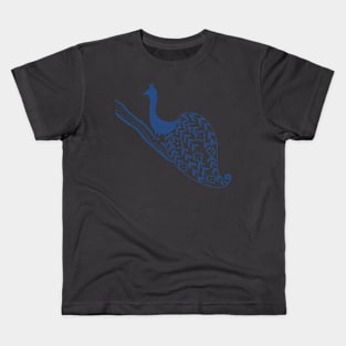 Peacock blue bird Kids T-Shirt